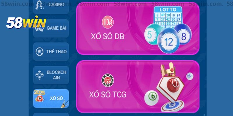 Xổ Số 58WIN tỷ lệ ăn lớn trả thưởng nhanh